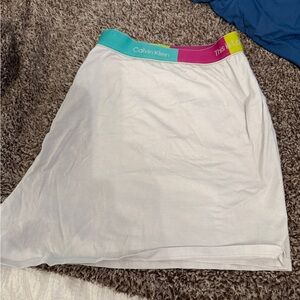 Calvin Klein White boxers with Multicolor Elastic Waistband